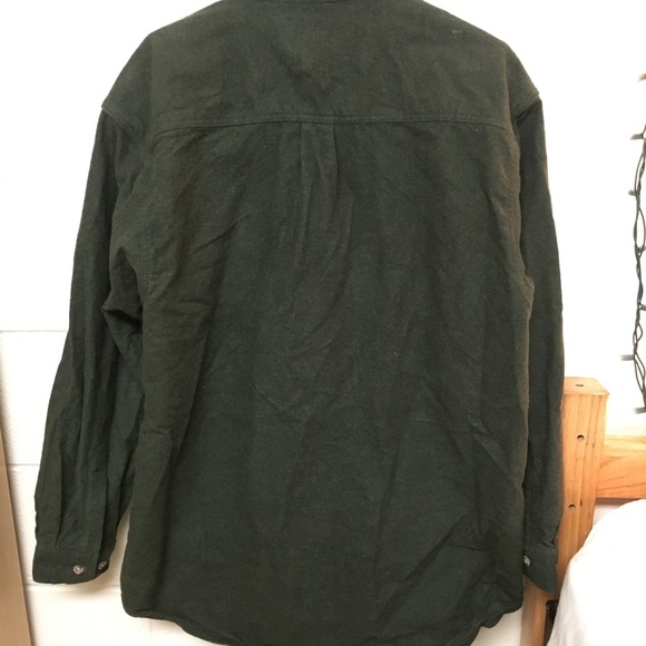 Oversized vintage wool button down. Size XL Green - Picture 3 of 5